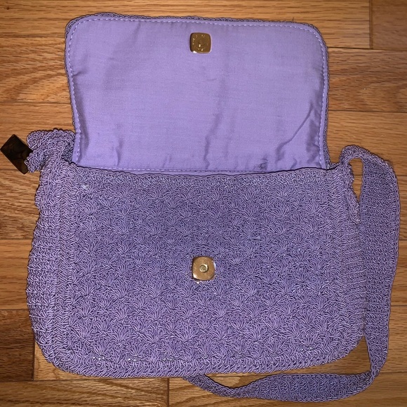 Vintage purple shoulder bag - Picture 4 of 5